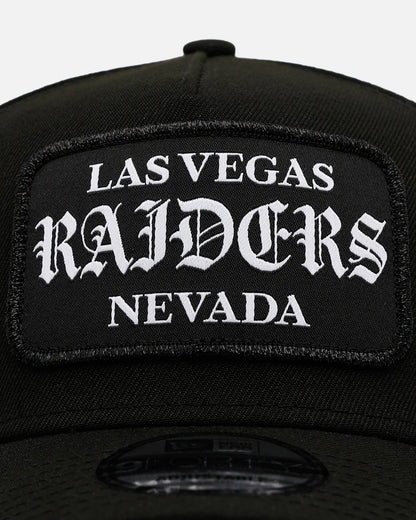 New Era Las Vegas Raiders 'Gothic Patch' 9FORTY A-Frame Snapback Black