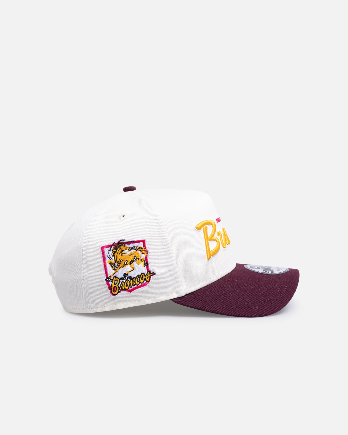 New Era Brisbane Broncos 'Chrome Script' 9FORTY A-Frame Snapback Official Team Colour