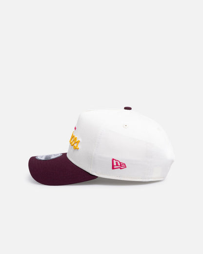 New Era Brisbane Broncos 'Chrome Script' 9FORTY A-Frame Snapback Official Team Colour