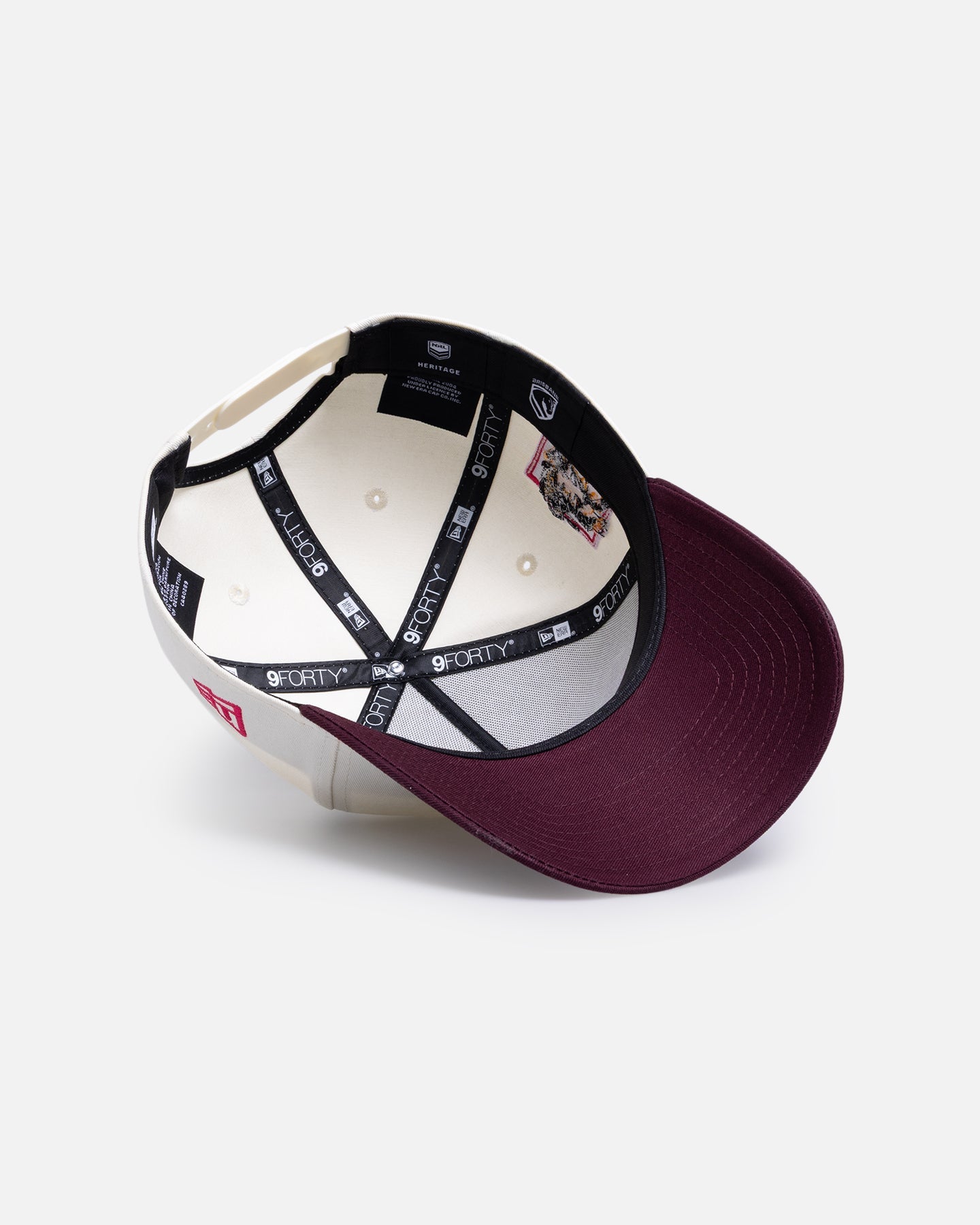 New Era Brisbane Broncos 'Chrome Script' 9FORTY A-Frame Snapback Official Team Colour