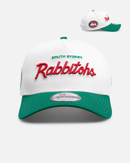 New Era South Sydney Rabbitohs 'Chrome Script' 9FORTY A-Frame Snapback Official Team Colour