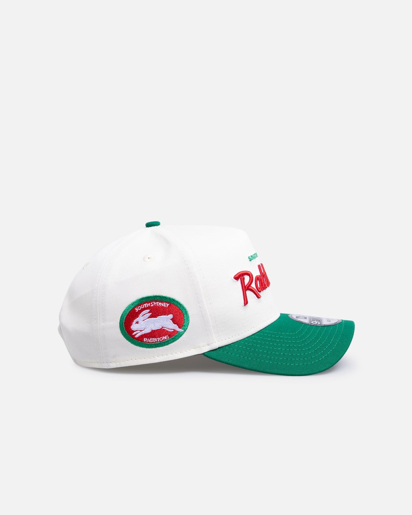 New Era South Sydney Rabbitohs 'Chrome Script' 9FORTY A-Frame Snapback Official Team Colour