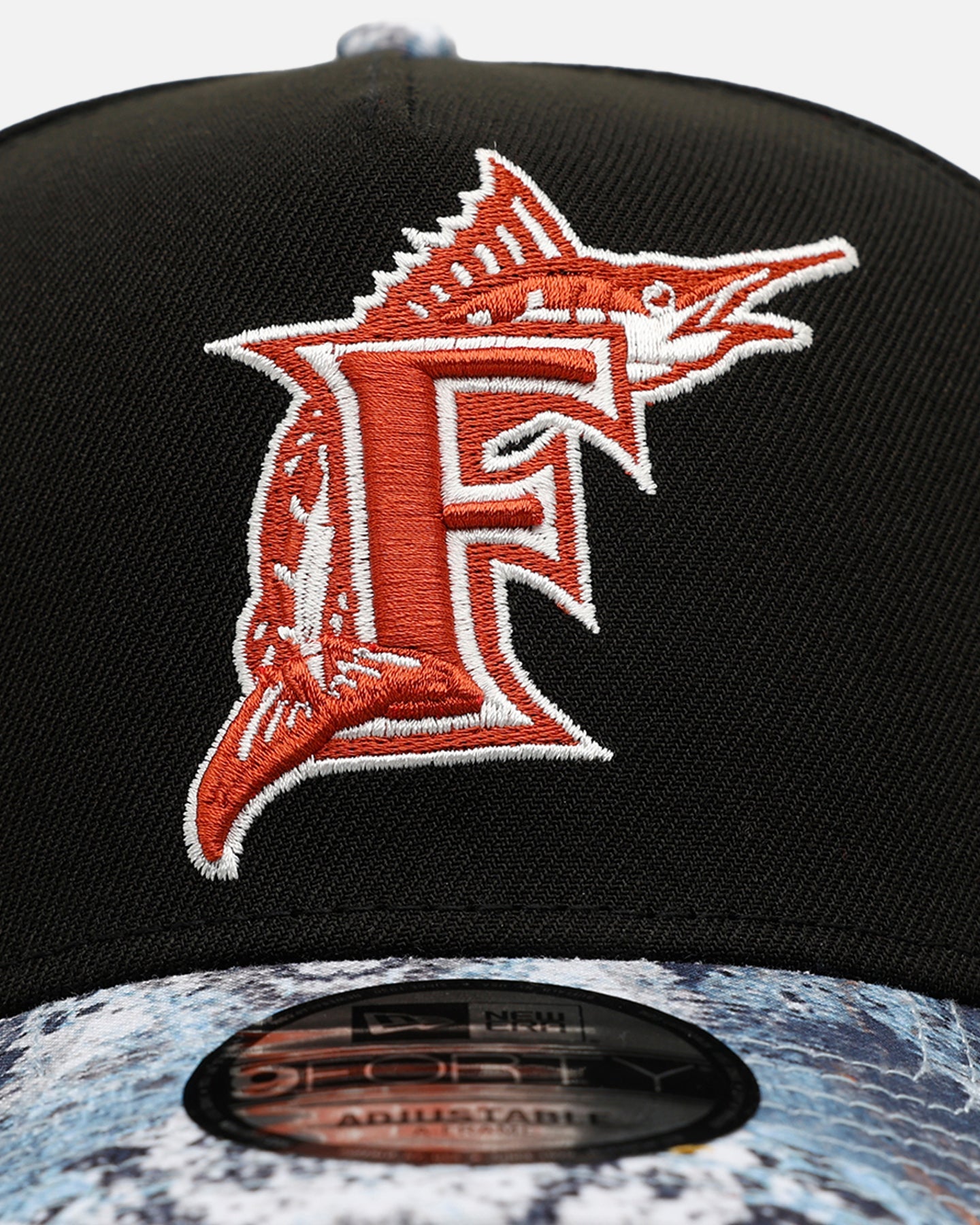 New Era Florida Marlins 'Earth Camo' 9FORTY A-Frame Snapback Black