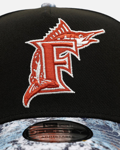 New Era Florida Marlins 'Earth Camo' 9FORTY A-Frame Snapback Black
