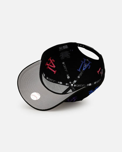 New Era Los Angeles Dodgers 'Dancing Logos' 9FORTY A-Frame Snapback Black