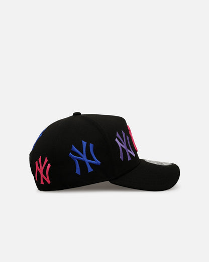 New Era New York Yankees 'Dancing Logos' 9FORTY A-Frame Snapback Black