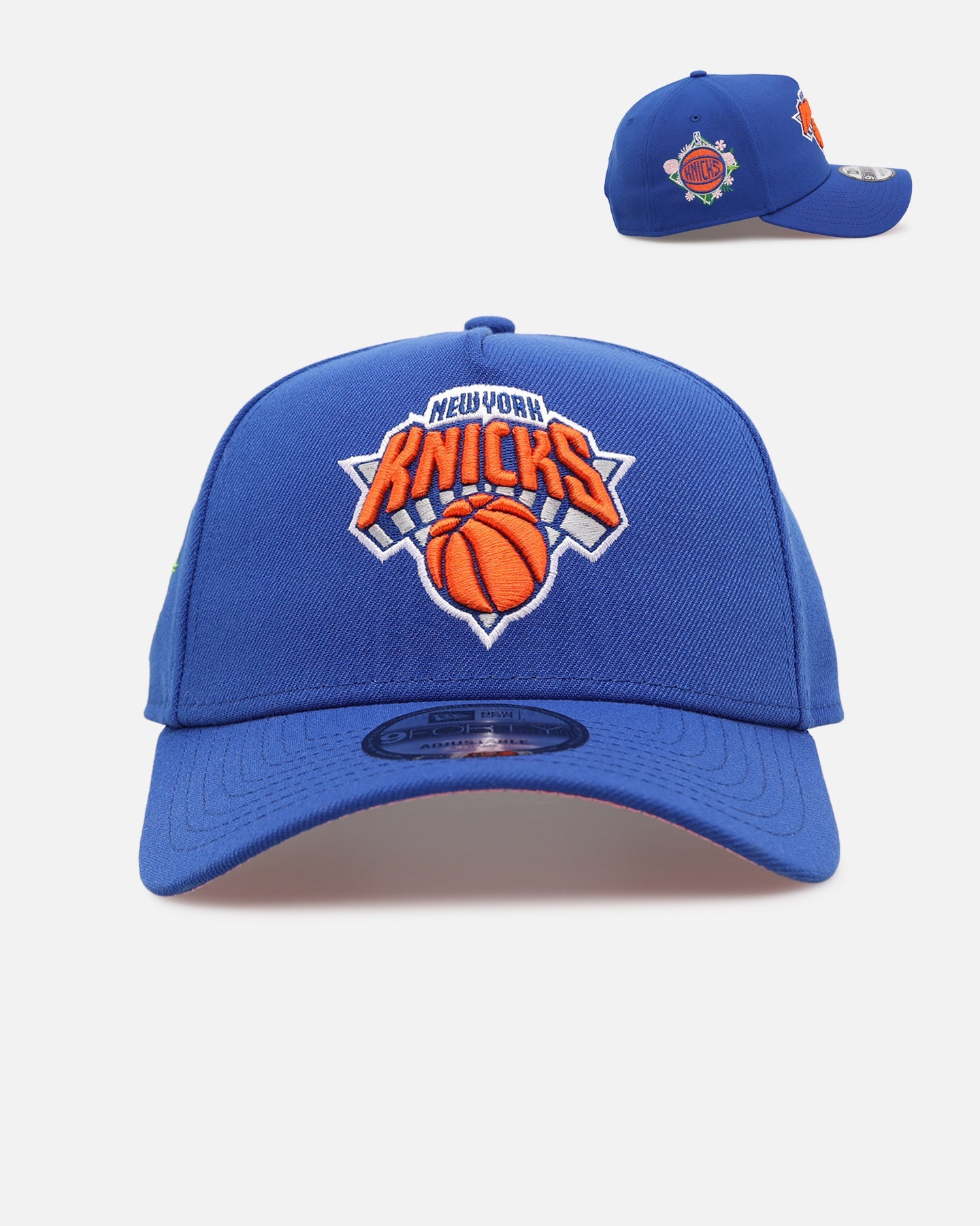 New Era New York Knicks 'Floral Side Patch' 9FORTY A-Frame Snapback Official Team Color
