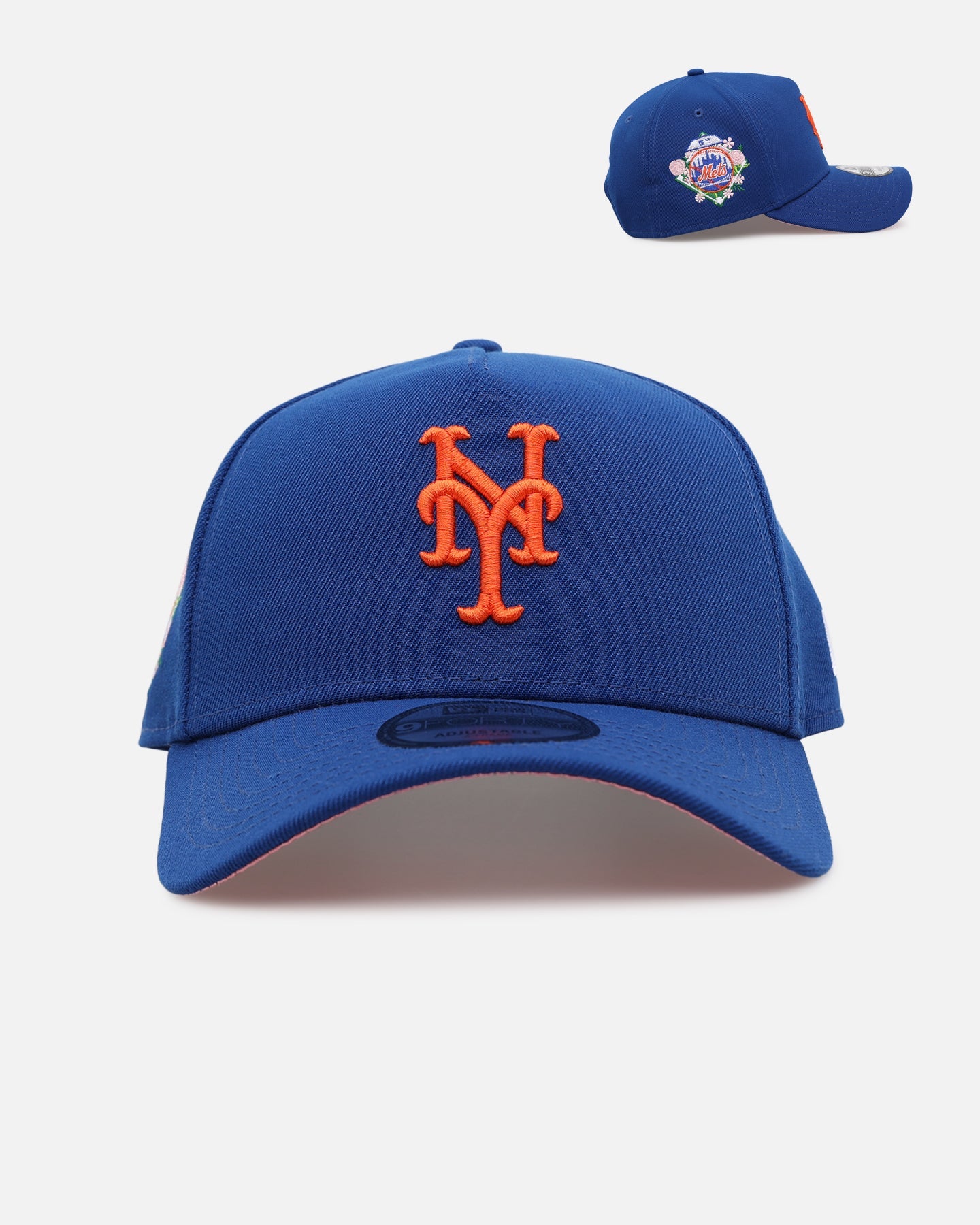 New Era New York Mets 'Floral Side Patch' 9FORTY A-Frame Snapback Official Team Color