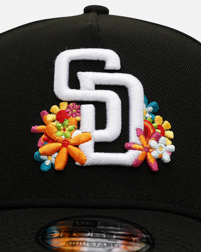 New Era San Diego Padres 'Summer Flowers' 9FORTY A-Frame Snapback Black