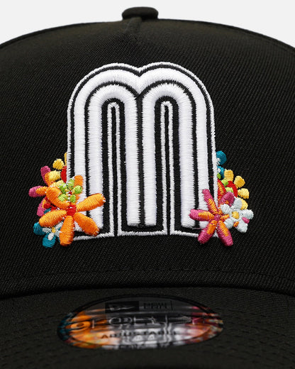 New Era Mexico National Baseball Team 'Summer Flowers' 9FORTY A-Frame Snapback Black
