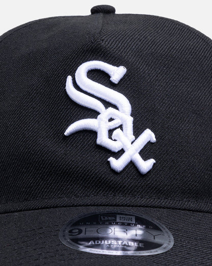 New Era Chicago White Sox 'Wool' 9FORTY A-Frame Snapback Black