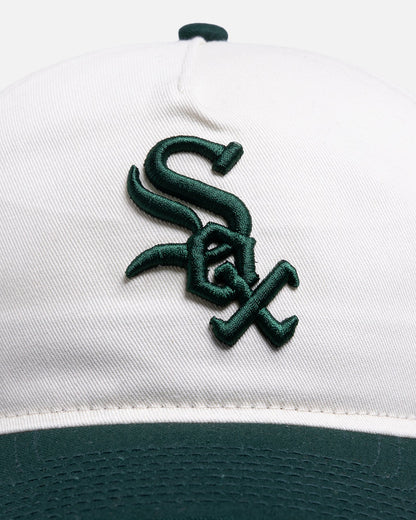 New Era Chicago White Sox 'Dark Green Chrome' 9FORTY A-Frame Snapback White/Green