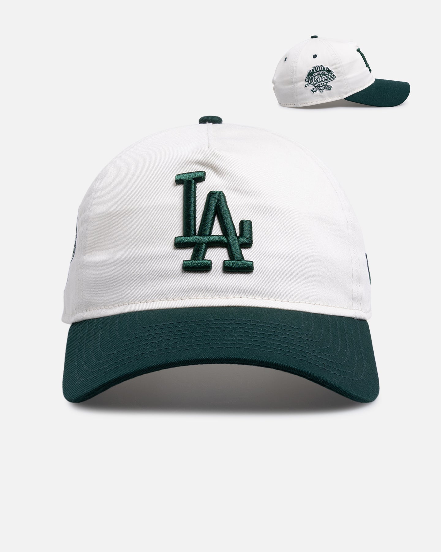 New Era Los Angeles Dodgers 'Dark Green Chrome' 9FORTY A-Frame Snapback White/Green