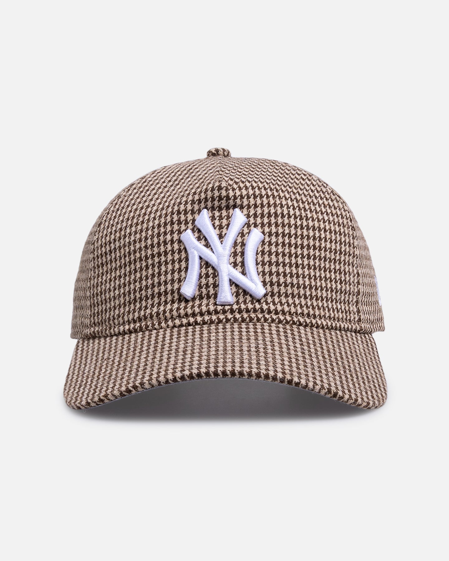 New Era New York Yankees 'Houndstooth' 9FORTY A-Frame Strapback Brown