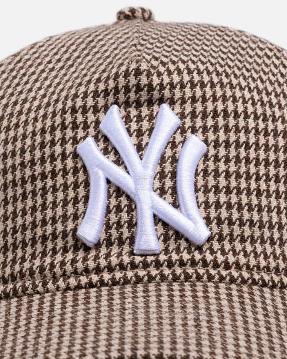 New Era New York Yankees 'Houndstooth' 9FORTY A-Frame Strapback Brown