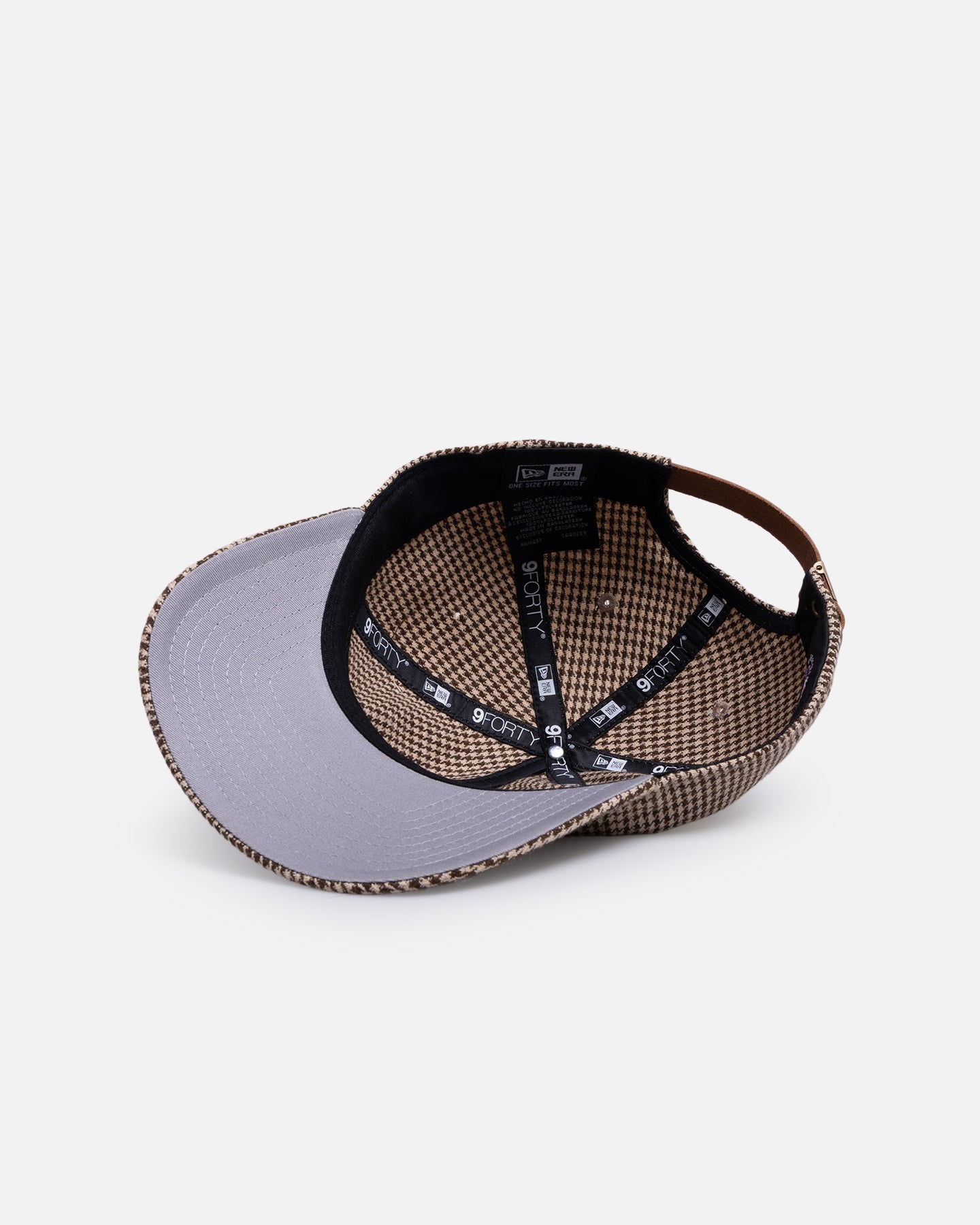New Era New York Yankees 'Houndstooth' 9FORTY A-Frame Strapback Brown
