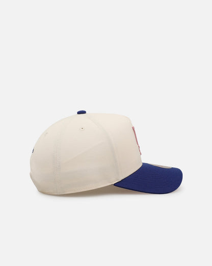 Mitchell & Ness Los Angeles Dodgers 'Pink Team Logo' Pro Pinch Snapback Off White