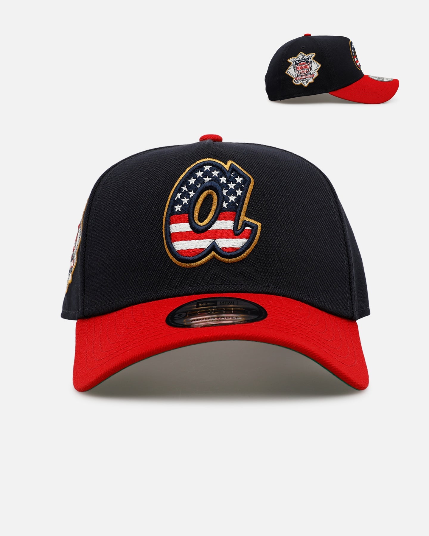 New Era Atlanta Braves 'Fourth Of July' 9FORTY A-Frame Snapback Navy/Red