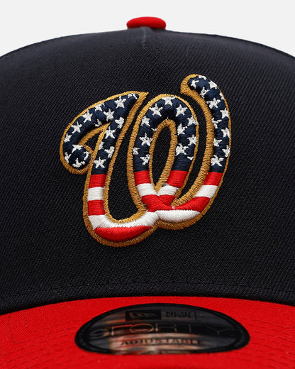 New Era Washington Nationals 'Fourth Of July' 9FORTY A-Frame Snapback Navy/Red