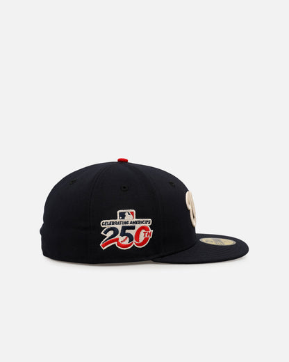 New Era Washington Nationals '250th Anniversary Side Patch' 59FIFTY Fitted Navy