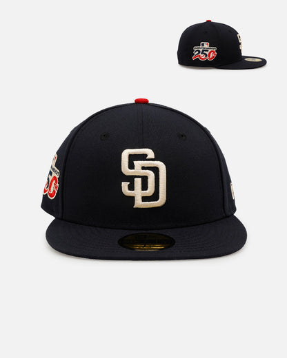 New Era San Diego Padres '250th Anniversary Side Patch' 59FIFTY Fitted Navy