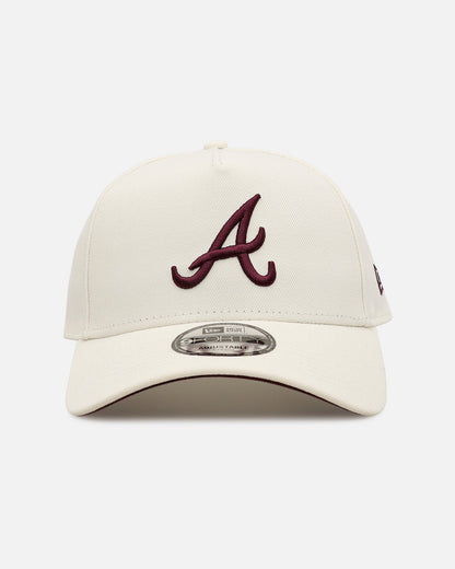 New Era Atlanta Braves 'Too Clean 2.0' 9FORTY A-Frame Snapback Chrome/Maroon