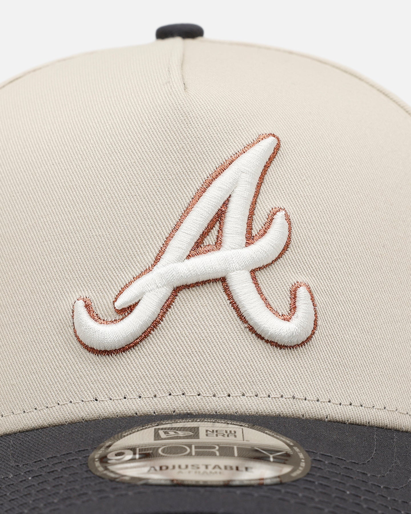 New Era Atlanta Braves 'Smooth' 9FORTY A-Frame Snapback Stone