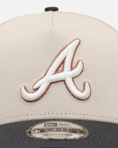 New Era Atlanta Braves 'Smooth' 9FORTY A-Frame Snapback Stone