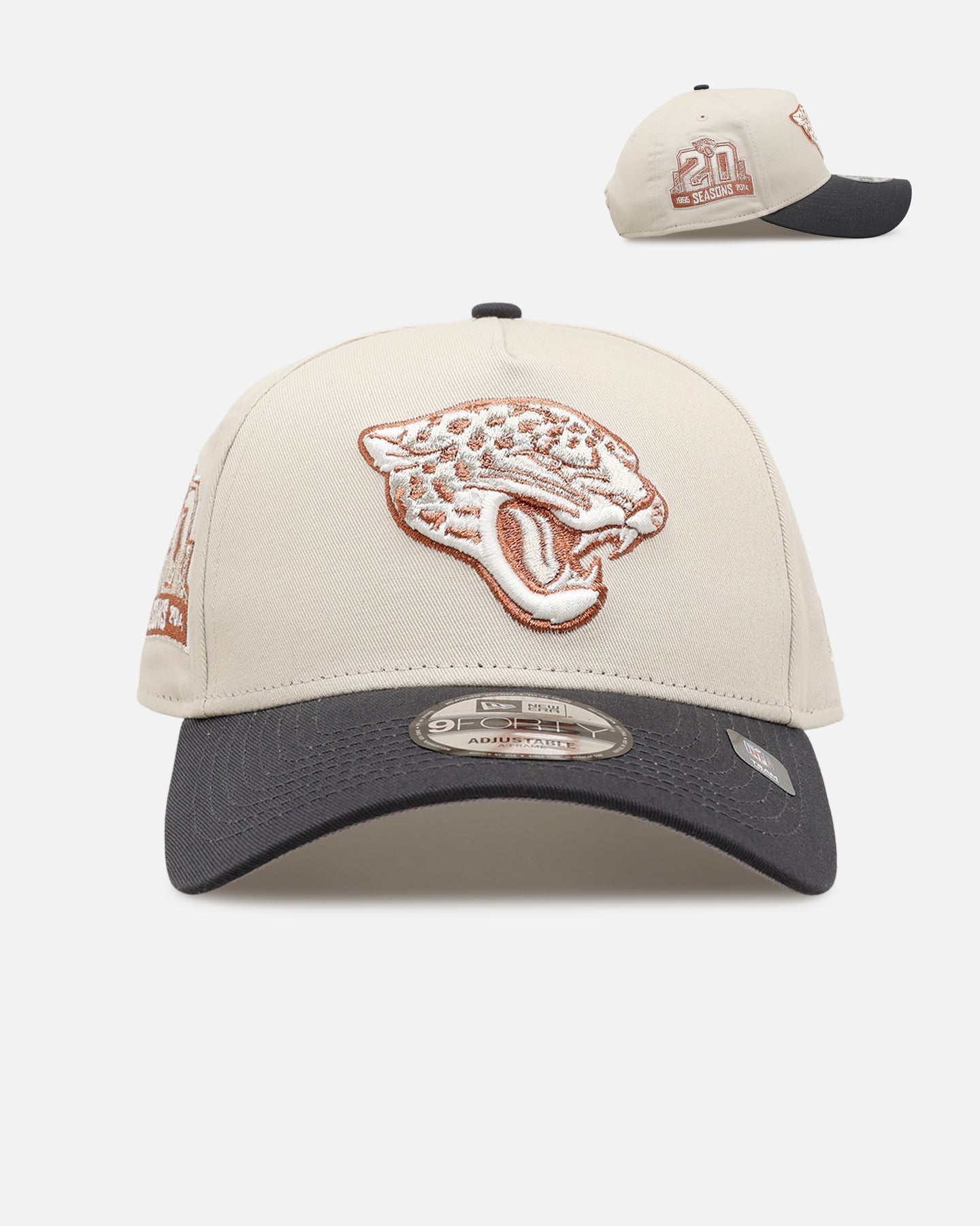 New Era Jacksonville Jaguars 'Smooth' 9FORTY A-Frame Snapback Stone
