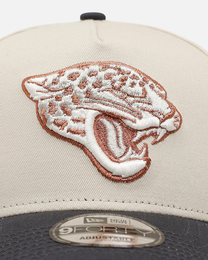 New Era Jacksonville Jaguars 'Smooth' 9FORTY A-Frame Snapback Stone
