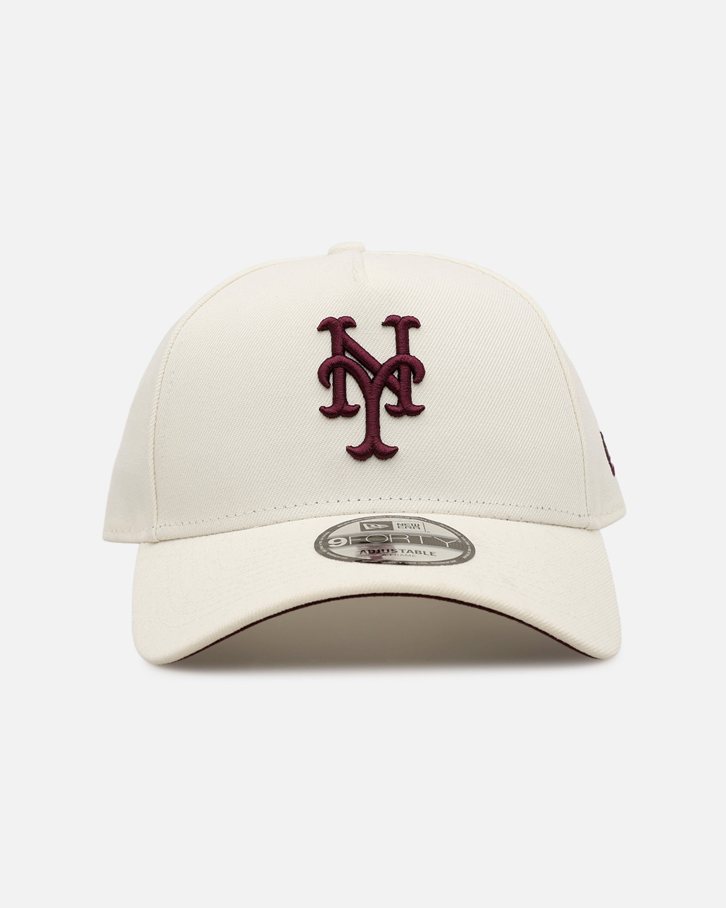 New Era New York Mets 'Too Clean 2.0' 9FORTY A-Frame Snapback Chrome/Maroon