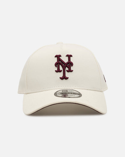 New Era New York Mets 'Too Clean 2.0' 9FORTY A-Frame Snapback Chrome/Maroon