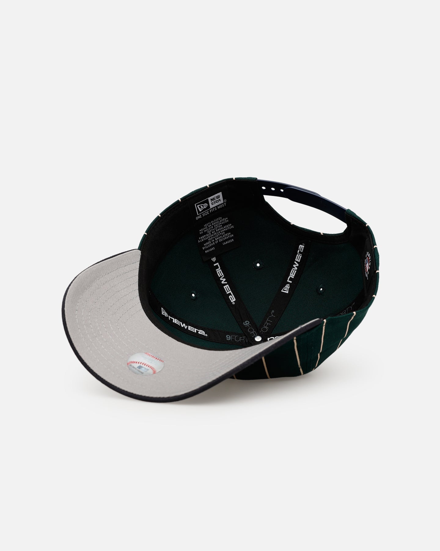 New Era New York Mets 'Pinstripe' 9FORTY A-Frame Snapback Dark Green