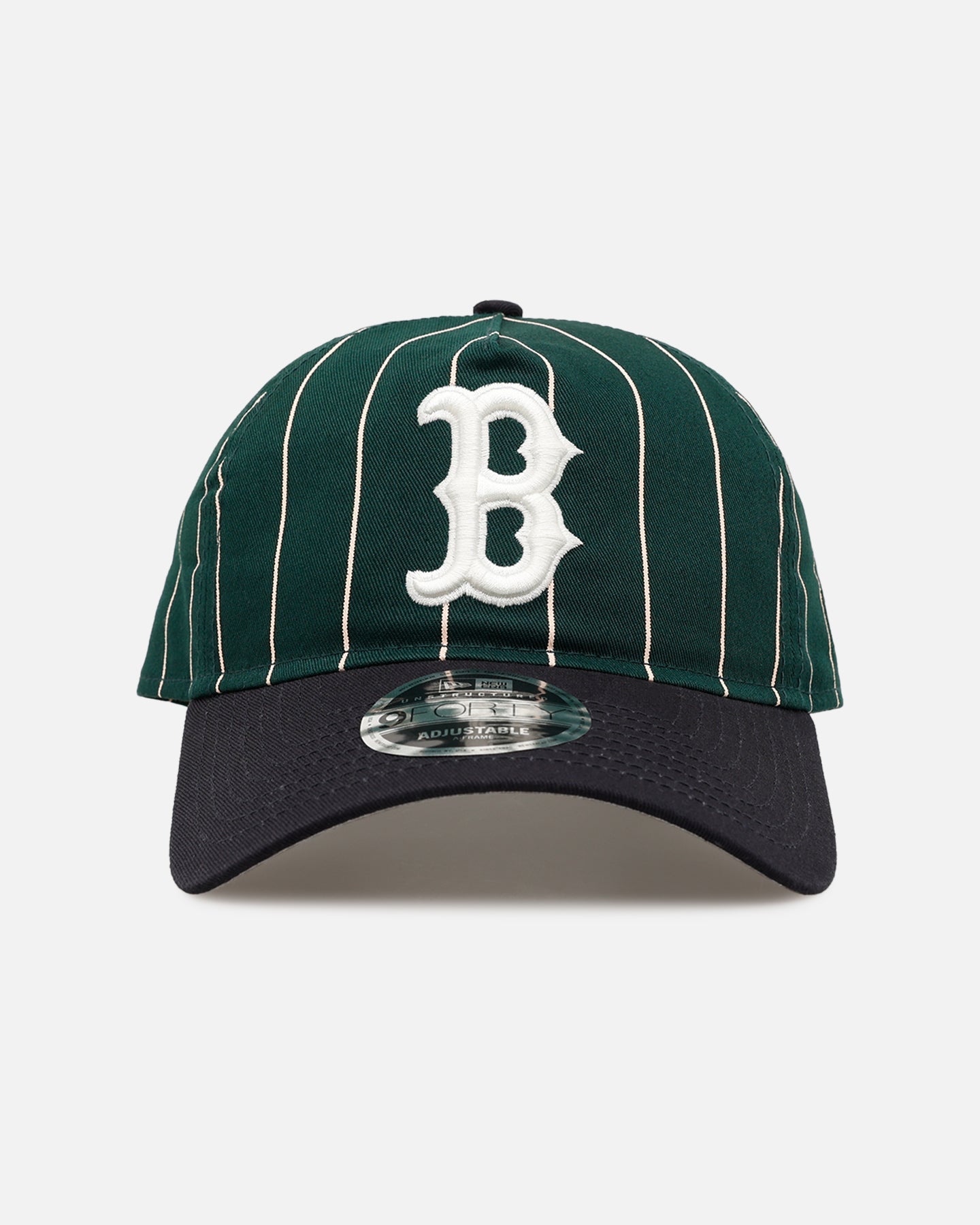 New Era Boston Red Sox 'Pinstripe' 9FORTY A-Frame Snapback Dark Green