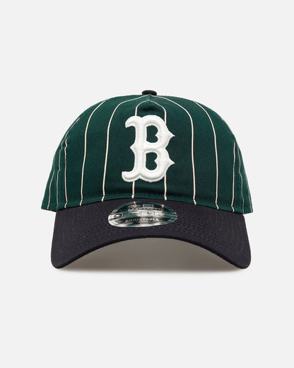 New Era Boston Red Sox 'Pinstripe' 9FORTY A-Frame Snapback Dark Green