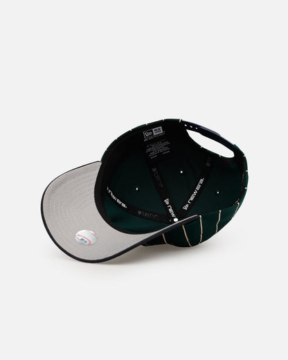 New Era Boston Red Sox 'Pinstripe' 9FORTY A-Frame Snapback Dark Green