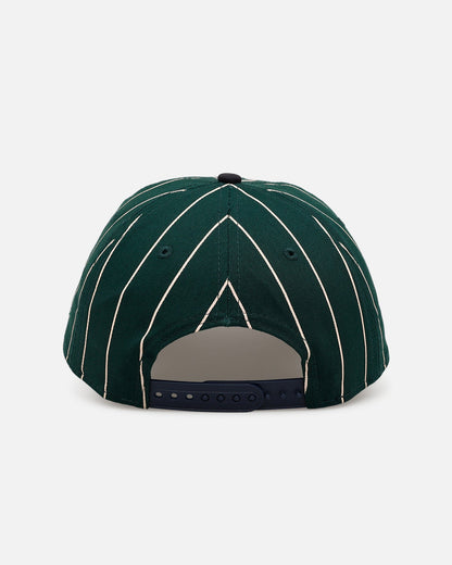 New Era New York Yankees 'Pinstripe' 9FORTY A-Frame Snapback Dark Green