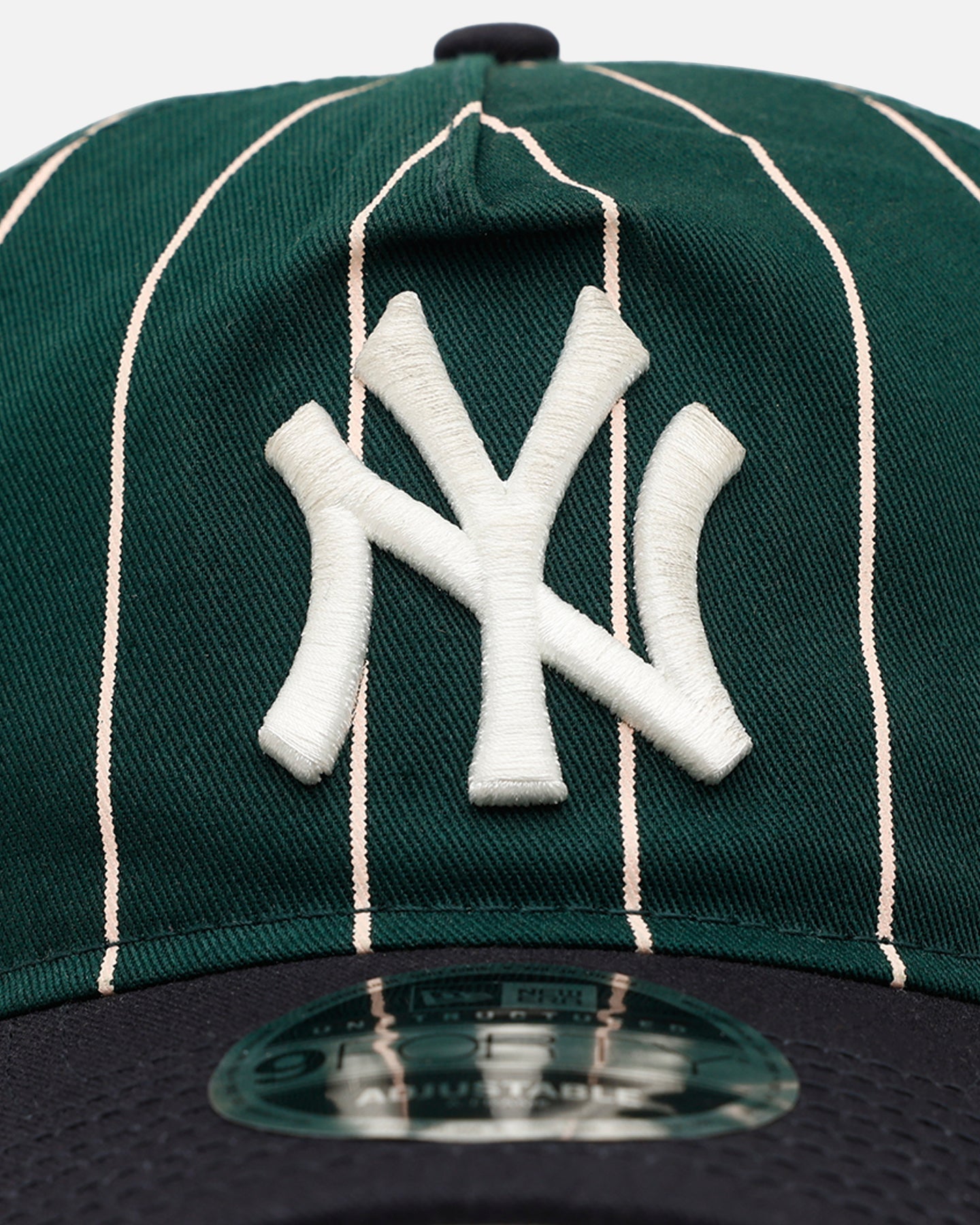 New Era New York Yankees 'Pinstripe' 9FORTY A-Frame Snapback Dark Green