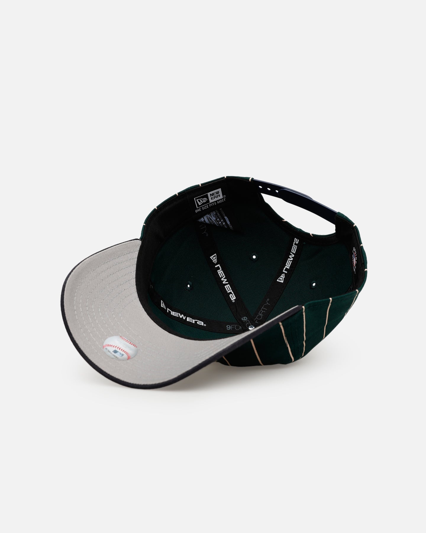 New Era New York Yankees 'Pinstripe' 9FORTY A-Frame Snapback Dark Green
