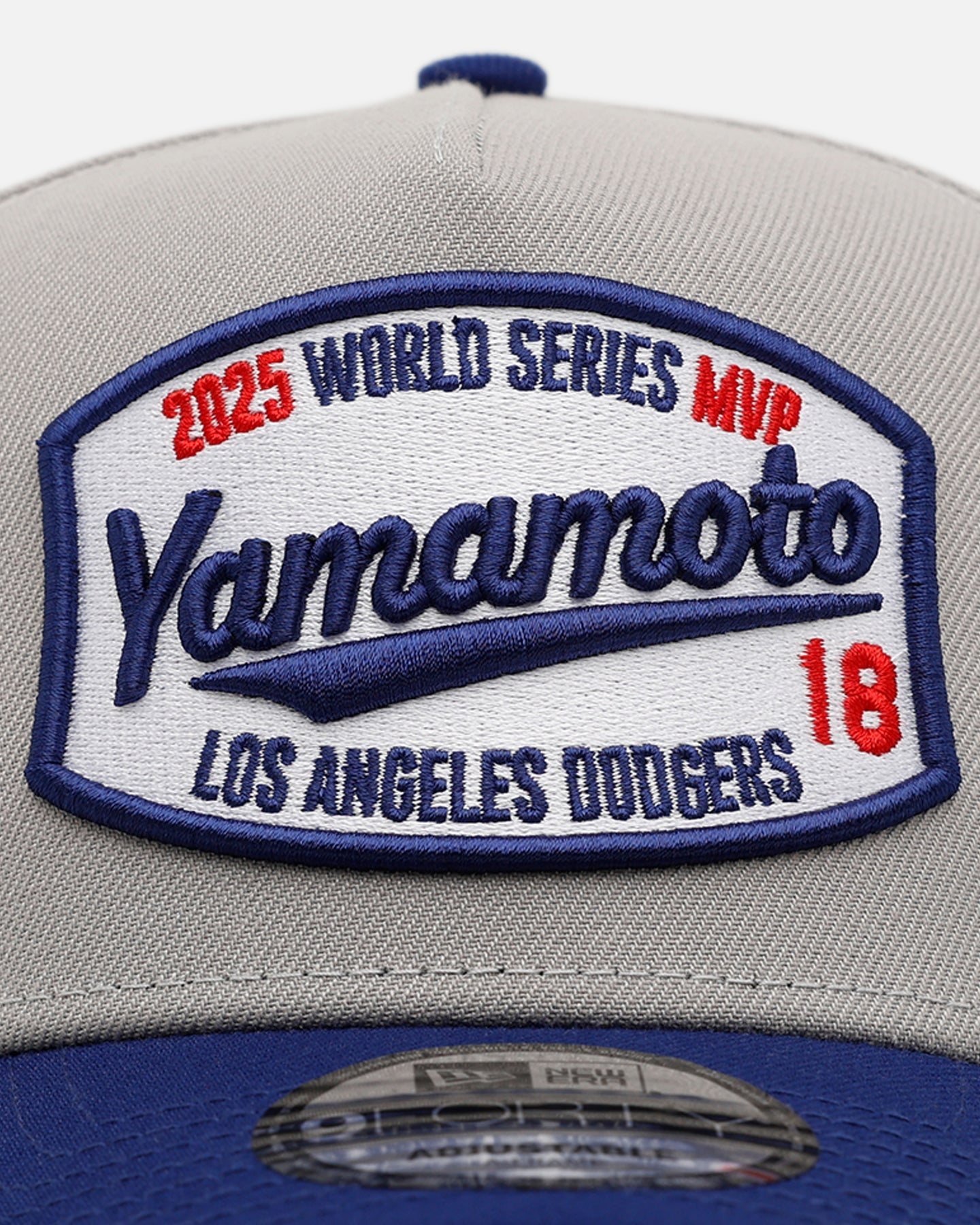 New Era Los Angeles Dodgers '2025 World Series Champions' 9FORTY A-Frame Snapback Gray