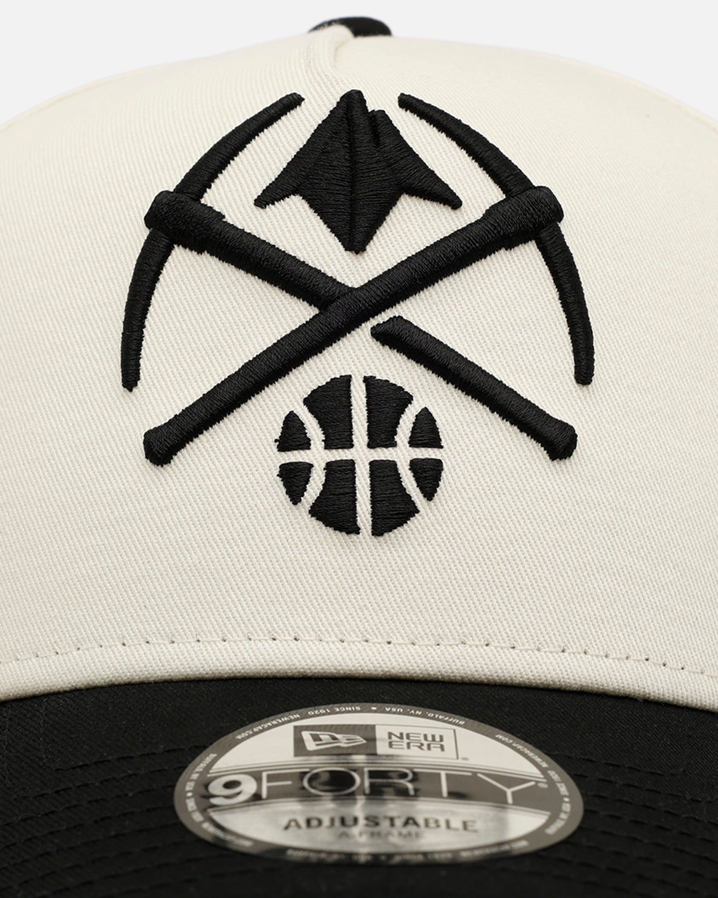 New Era Denver Nuggets 'Easy Chrome Black' 9FORTY A-Frame Snapback Chrome/Black