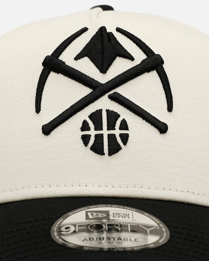 New Era Denver Nuggets 'Easy Chrome Black' 9FORTY A-Frame Snapback Chrome/Black