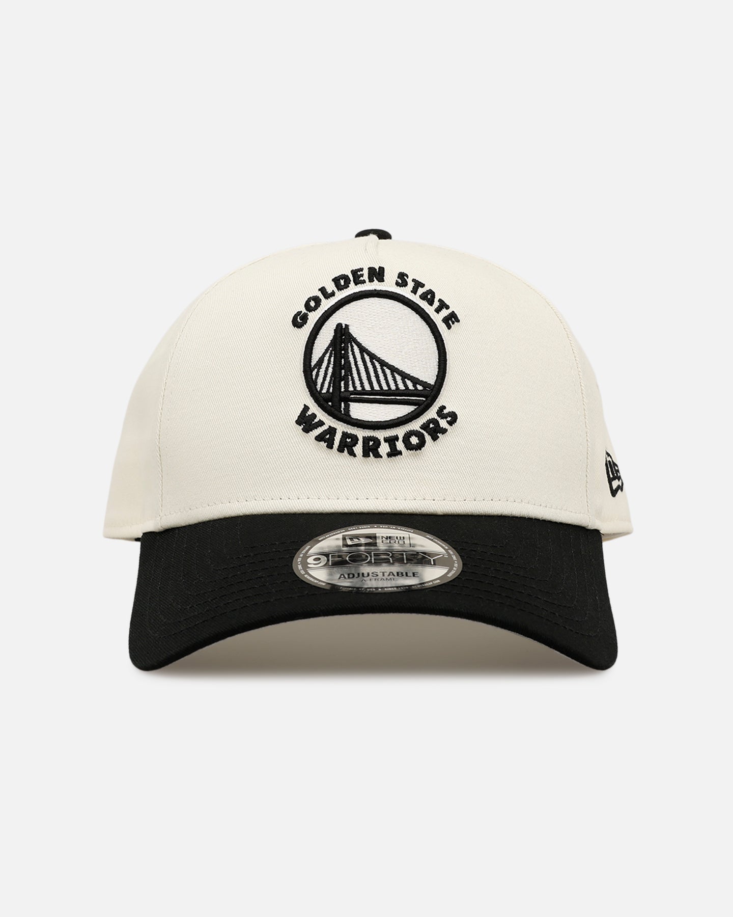 New Era Golden State Warriors 'Easy Chrome Black' 9FORTY A-Frame Snapback Chrome/Black