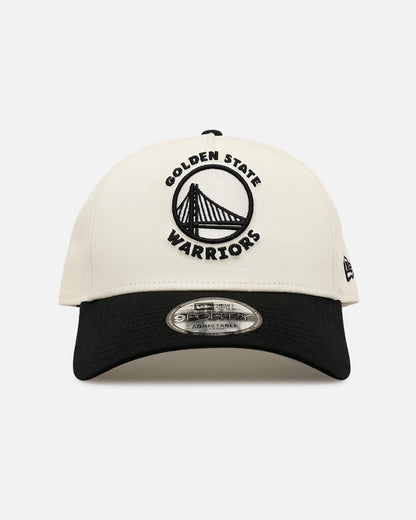 New Era Golden State Warriors 'Easy Chrome Black' 9FORTY A-Frame Snapback Chrome/Black
