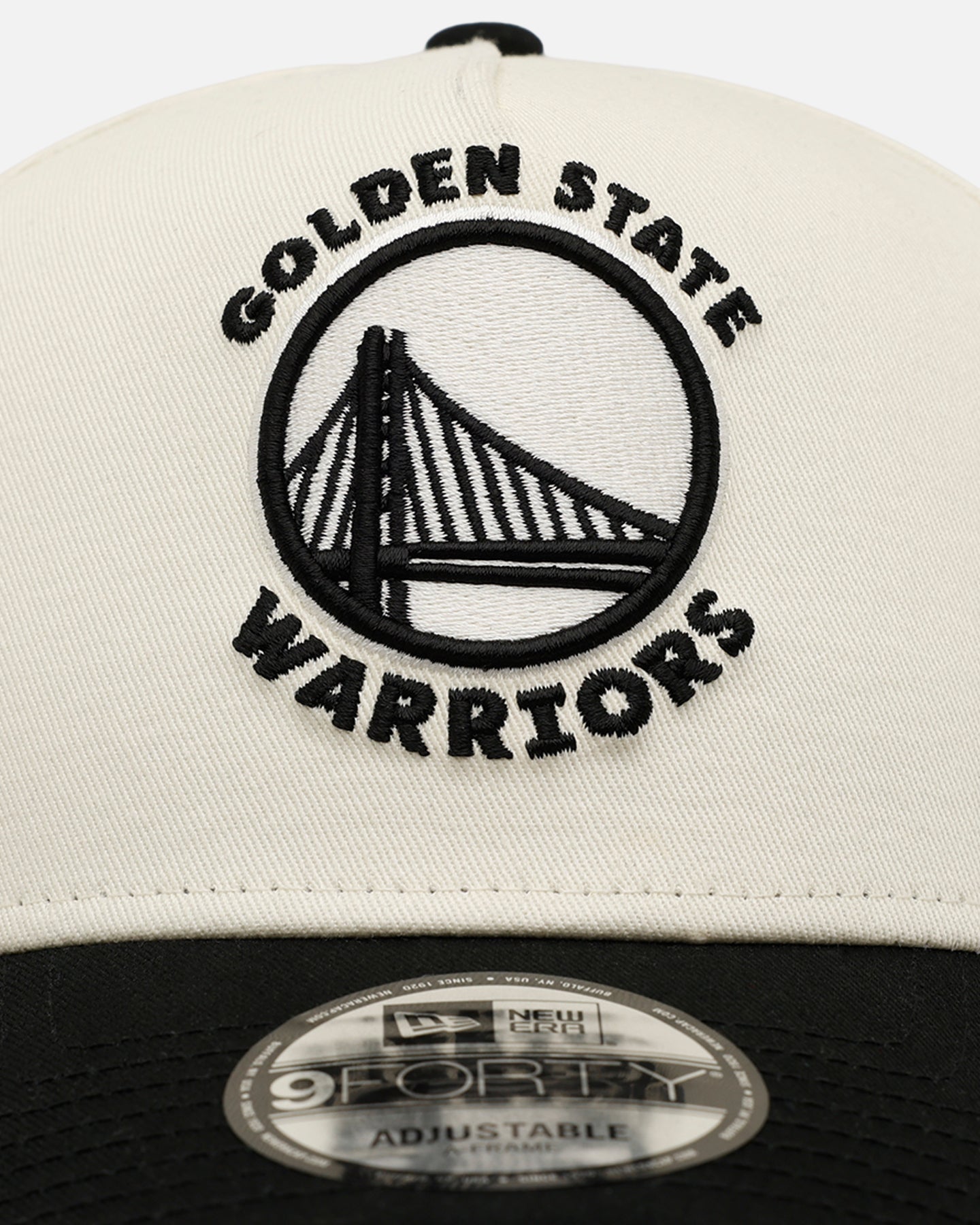 New Era Golden State Warriors 'Easy Chrome Black' 9FORTY A-Frame Snapback Chrome/Black
