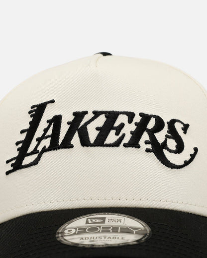 New Era Los Angeles Lakers 'Easy Chrome Black' 9FORTY A-Frame Snapback Chrome/Black