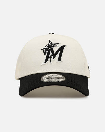 New Era Miami Marlins 'Easy Chrome Black' 9FORTY A-Frame Snapback Chrome/Black