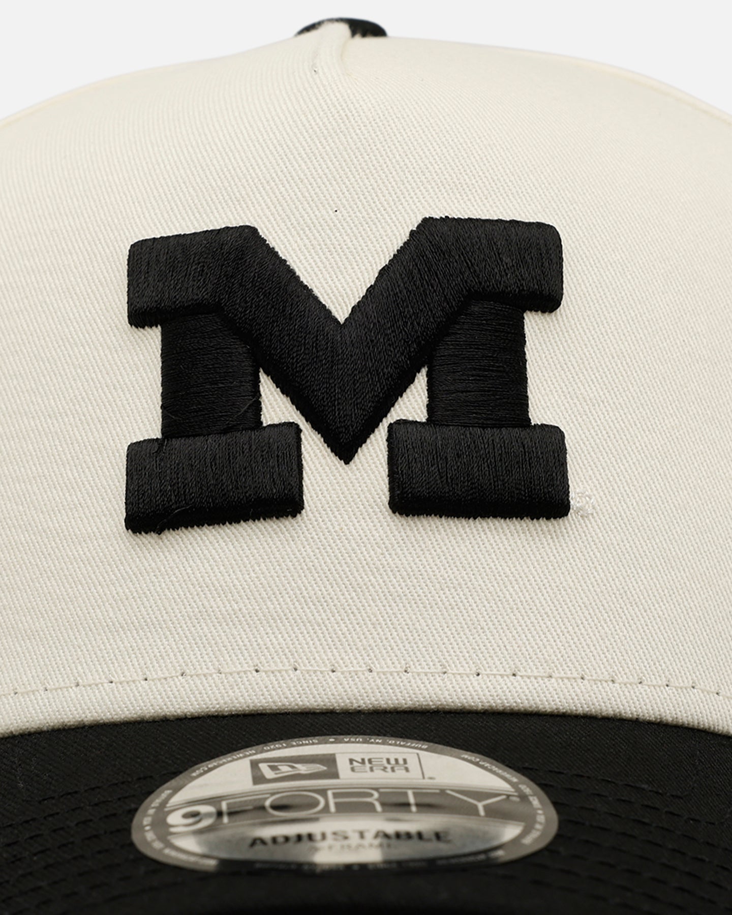 New Era Michigan Wolverines Football 'Easy Chrome Black' 9FORTY A-Frame Snapback Chrome/Black