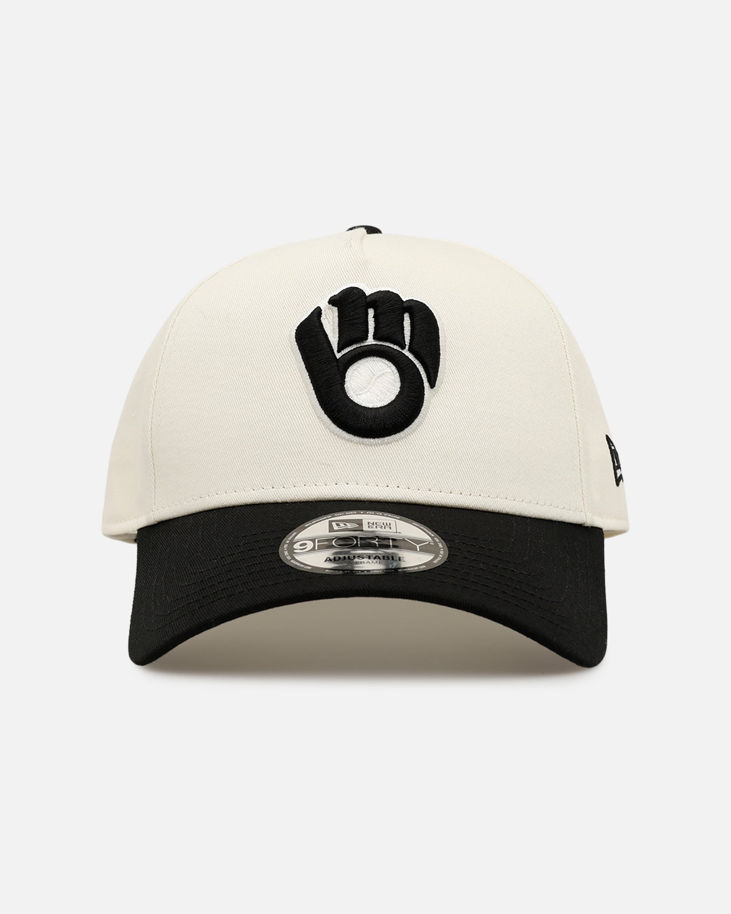 New Era Milwaukee Brewers 'Easy Chrome Black' 9FORTY A-Frame Snapback Chrome/Black