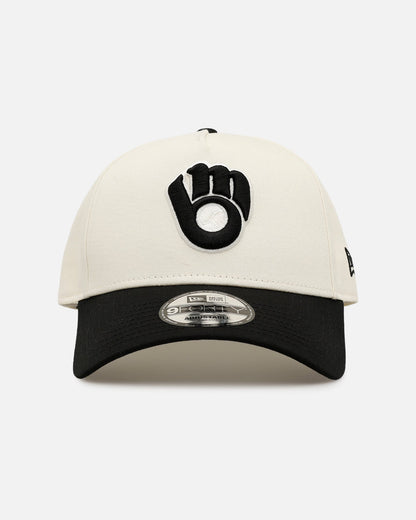 New Era Milwaukee Brewers 'Easy Chrome Black' 9FORTY A-Frame Snapback Chrome/Black